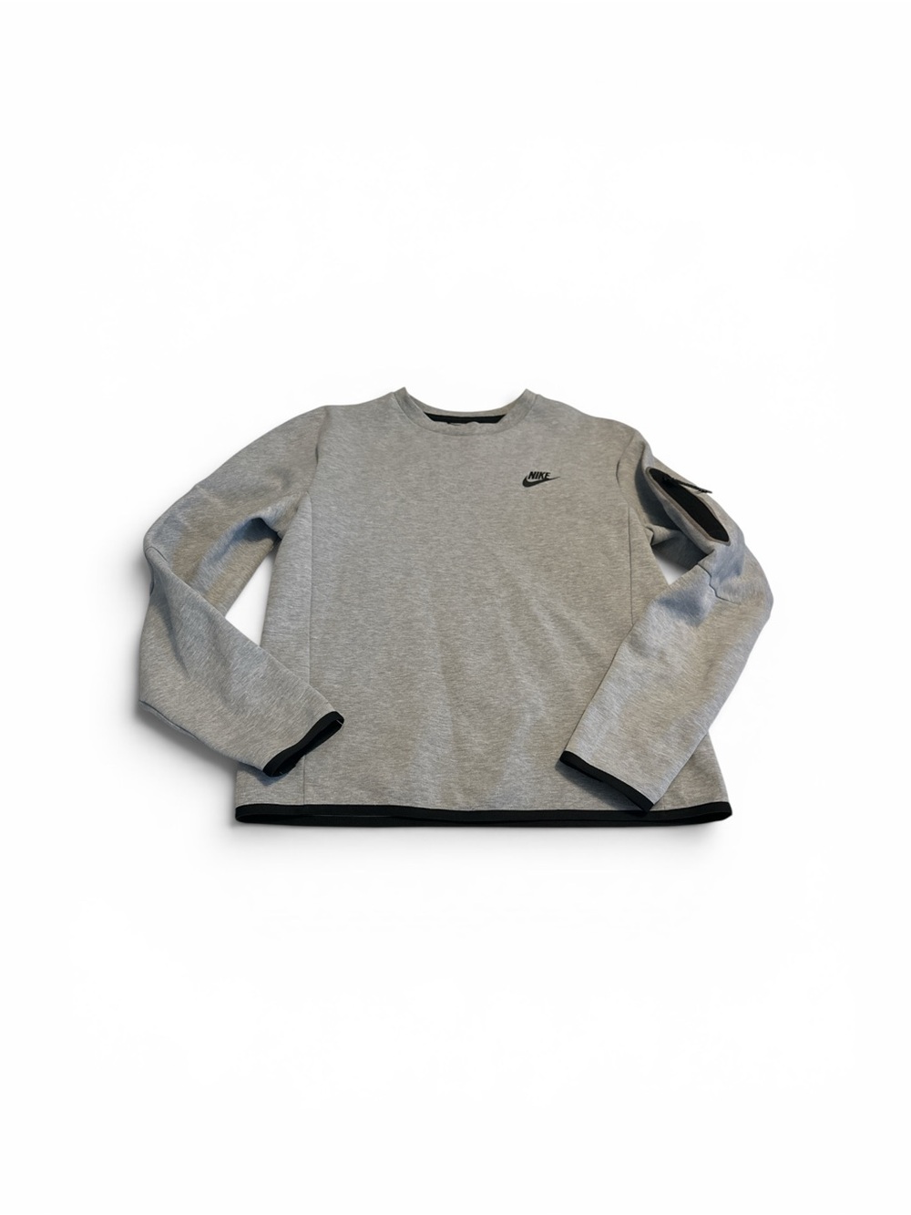 Nike Women’s Tech Fleece Crewneck Sweatshirt Heather Grey & Black Trim Small